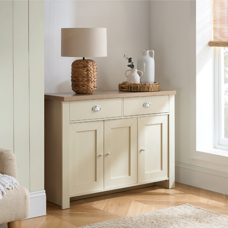 Highgate Sideboard, Cream/Oak