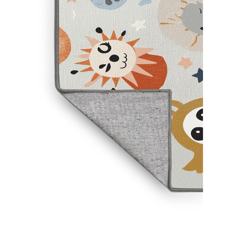 Ginza Six Washable Cute Animals Kids Rug, Rectangle 2' x 3'