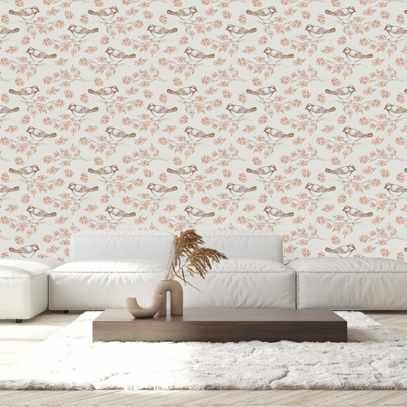 Rouleau de papier peint L 18,75 pi x l 25 po Birds and Sakura