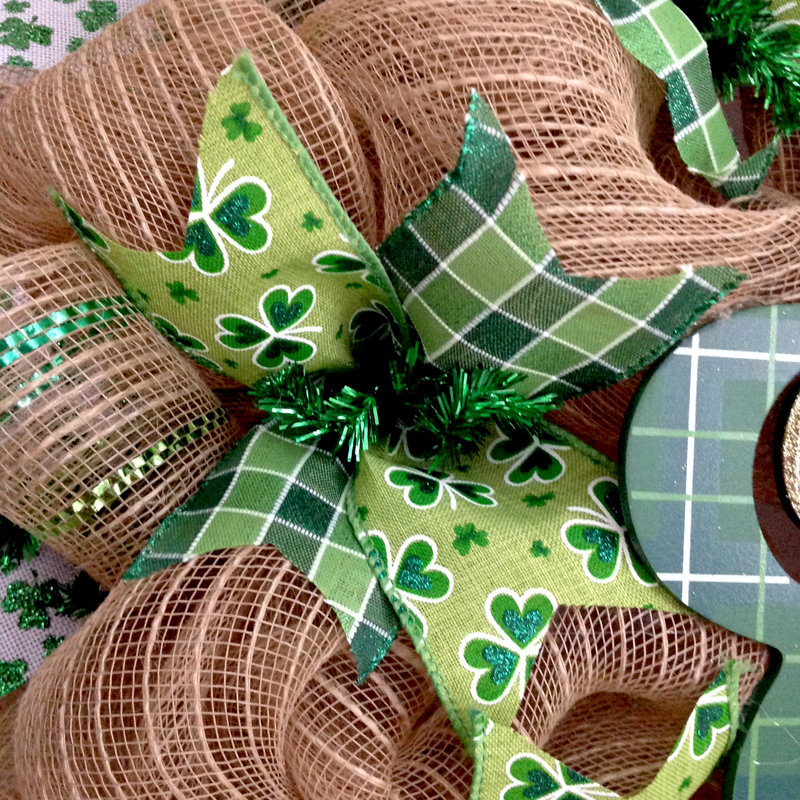 Couronne de Saint-Patrick Embrasse-moi trèfle irlandais