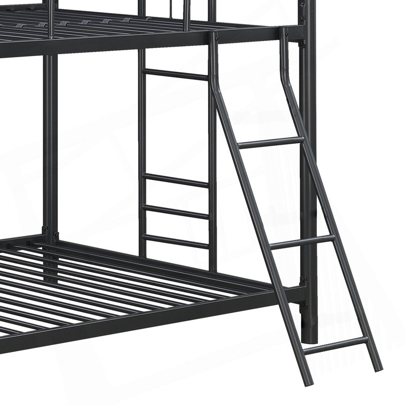 Lit superposé triple Furniture, simple / simple / simple, noir