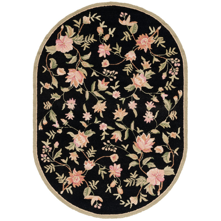 Jonsson Hand Hooked Wool Floral Rug