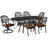 Lular 6 - Person Metal Patio Dining Set with Oval Table-16543723