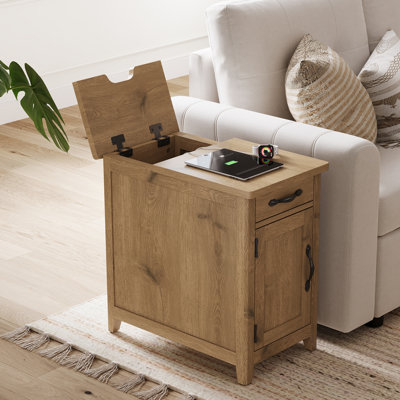 Table de bout avec station de charge et de rangement Callison