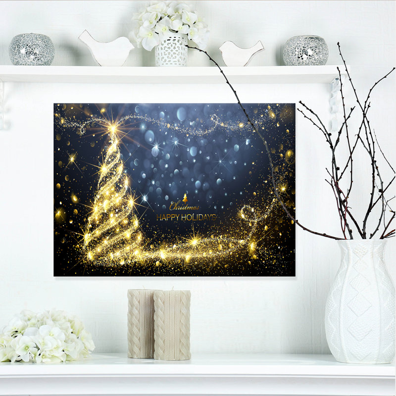 «Sparkling Shining Light Christmas Tree», impression, H 20 po x l 20 po x P 1 po, Toile tendue