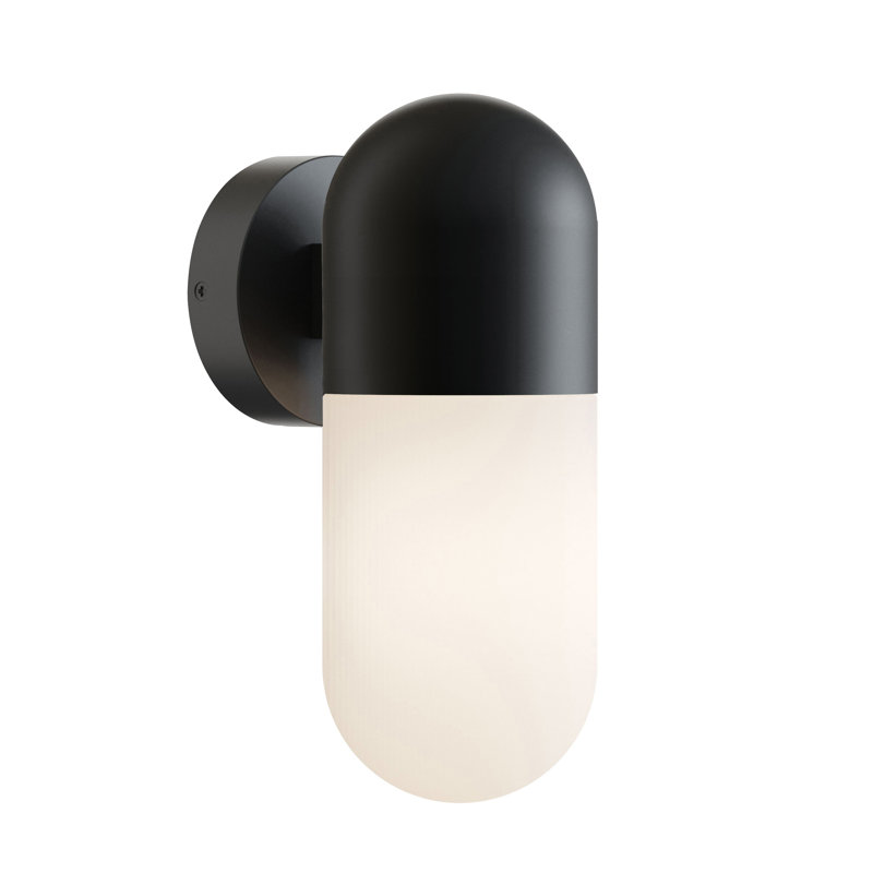 Ruhland Outdoor LED SConce - Black, 15, 12" H x 5.38" W x 6.5" D