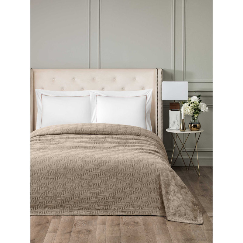 Maisie Sateen Coverlet, Brown