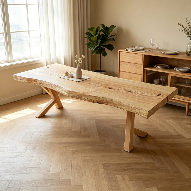 Free-form Solid Wood Dining Table