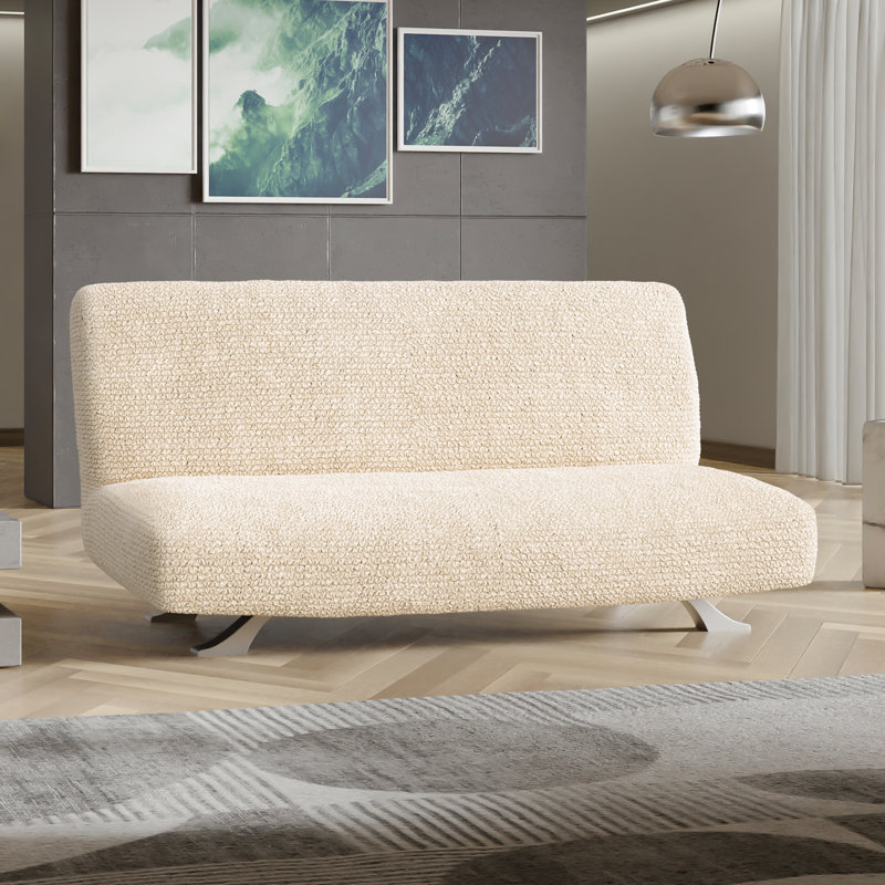 Housse extensible pour futon - Facile à nettoyer et durable - Collection Comfort, Crème