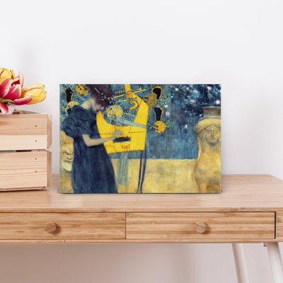 Musik I 1895 Classic Contemporary Wall Art Print by Gustav Klimt - Wrapped Canvas Print