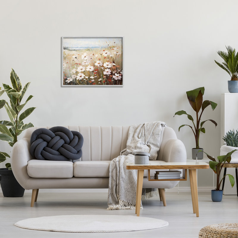 «Windblown Meadow Flowers Single Photo Frame» par Ramona Murdock sur toile, Estampe numérique Farmhouse, H 24 po x l 30 po