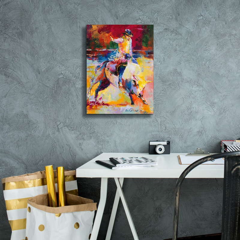 «Alcode Hill®« Rodeo »par Richard Wallich, art mural sur toile, H 16 po x l 12 po