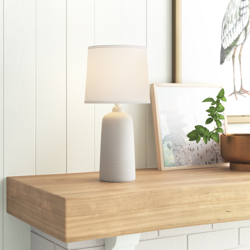 Azize Porcelain Table Lamp, Off White