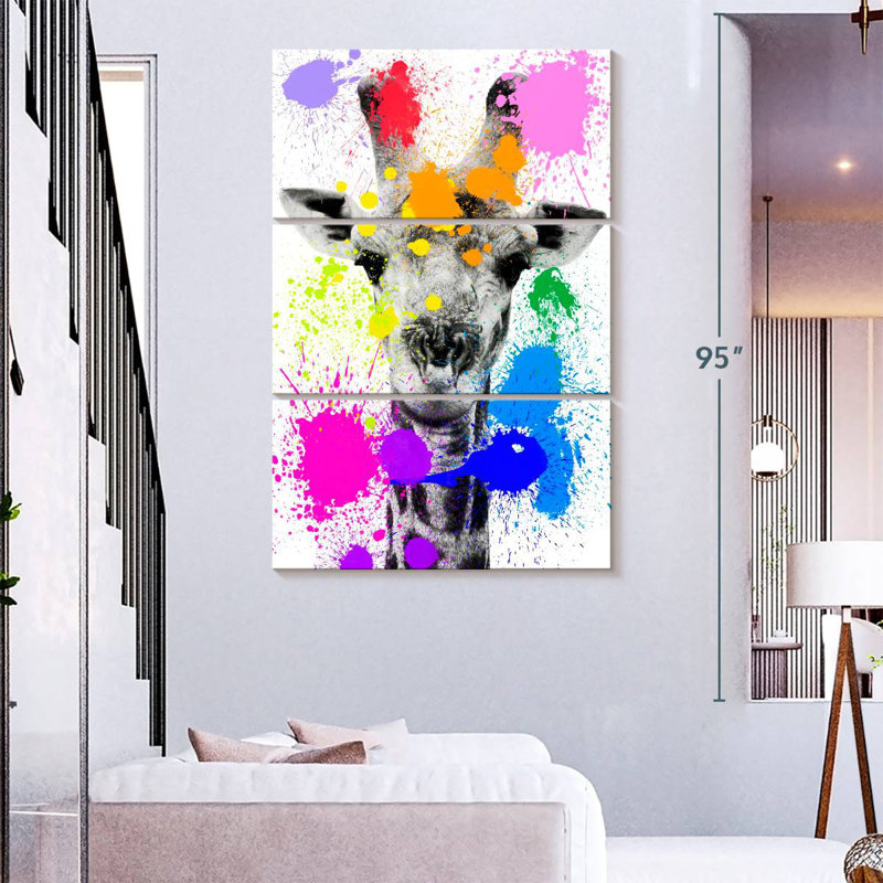 Brampt Safari Splash Giraffe, 74" H x 48" W