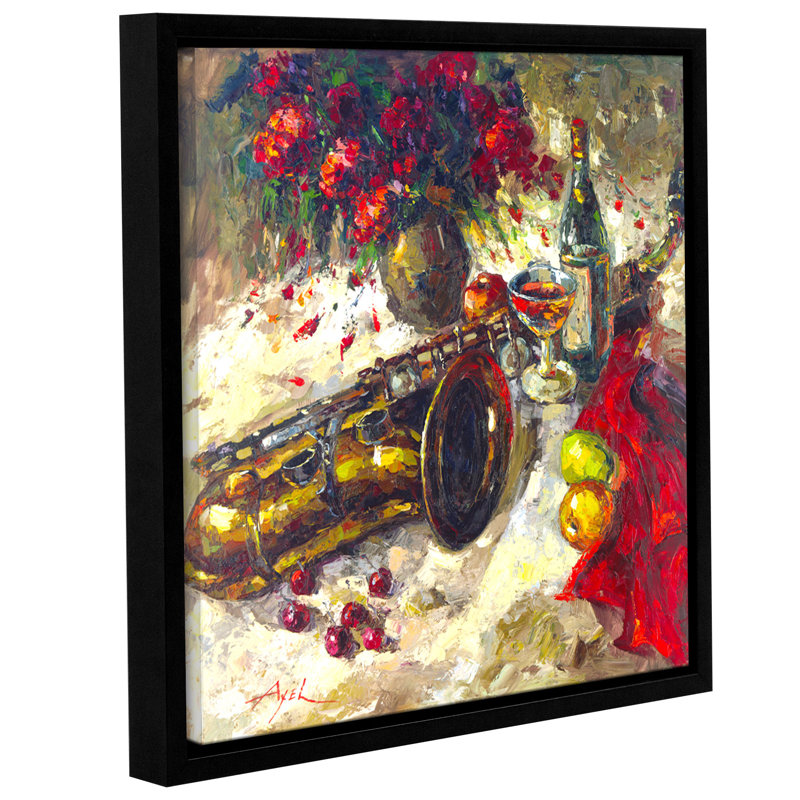 « jazz ii », reproduction d’art encadrée, H 18 po x l 18 po