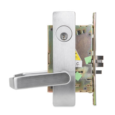 DXML Series Grade 1 Storeroom Mortise Lock Door Handle with Escutcheon Left-Handed Lever