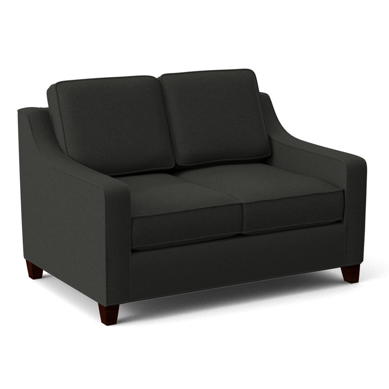 Clark 54" Square Arm Sofa Bed, Dorset Charcoal, Empire Mahogany