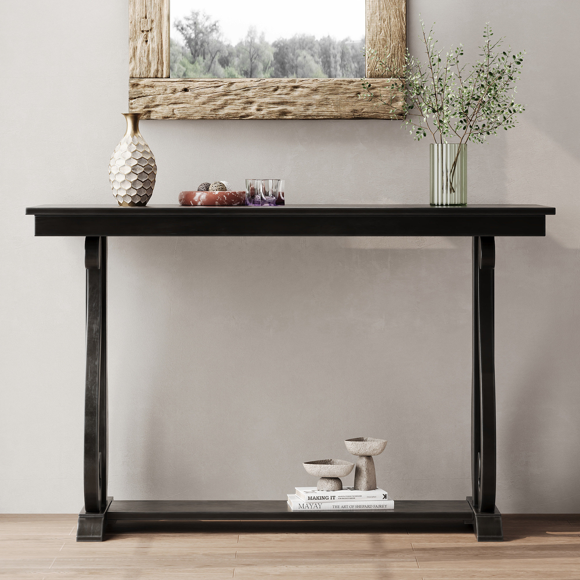 Alcott Hill® TREXM 48-Inch Rustic Vintage Console Table --- Farmhouse ...
