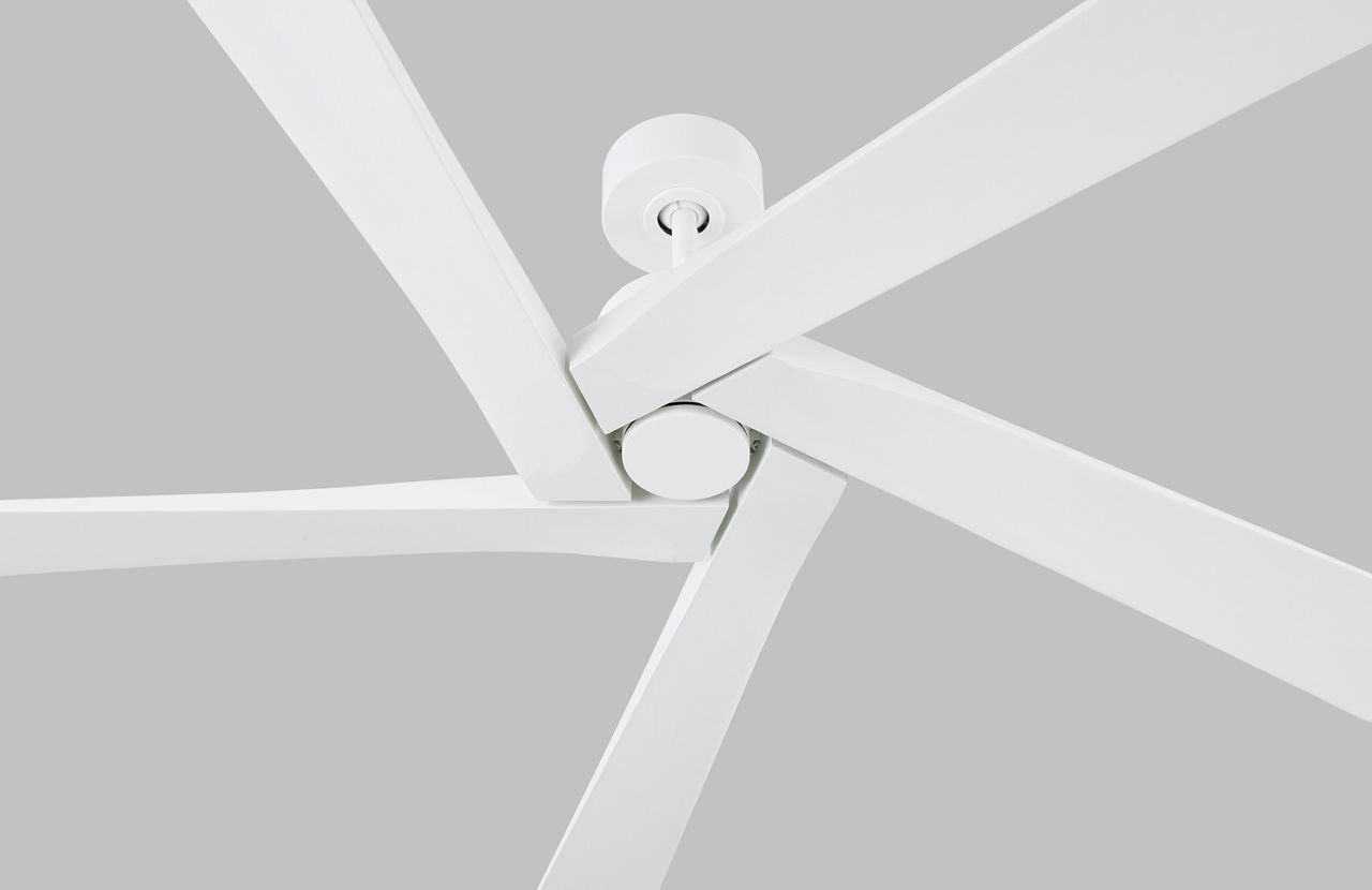 Adalai 70" 5 - Blade Standard Ceiling Fan with Remote Control, Matte White, 56" Wide