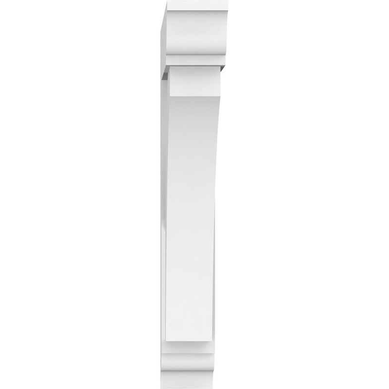 Standard Thorton Architectural Grade PVC Bracket with Traditional Ends, 24"H x 3"W x 18"D