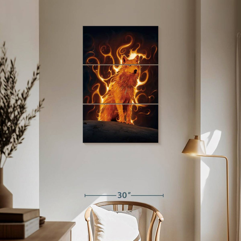 Brampt Phoenix Wolf, 57" H x 36" W