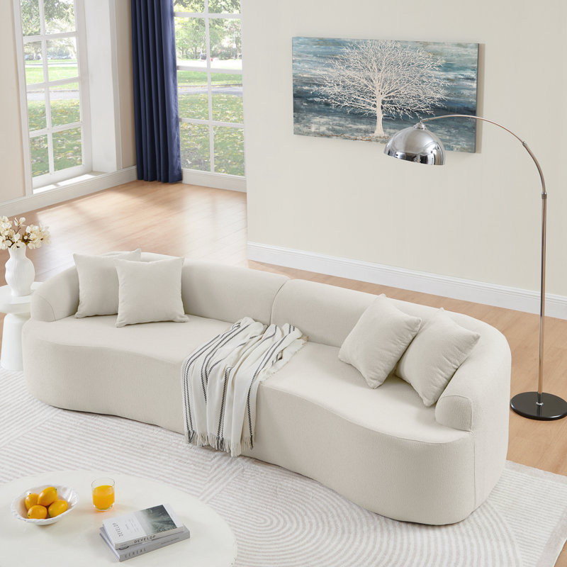 Canapé modulaire courbé, Beige