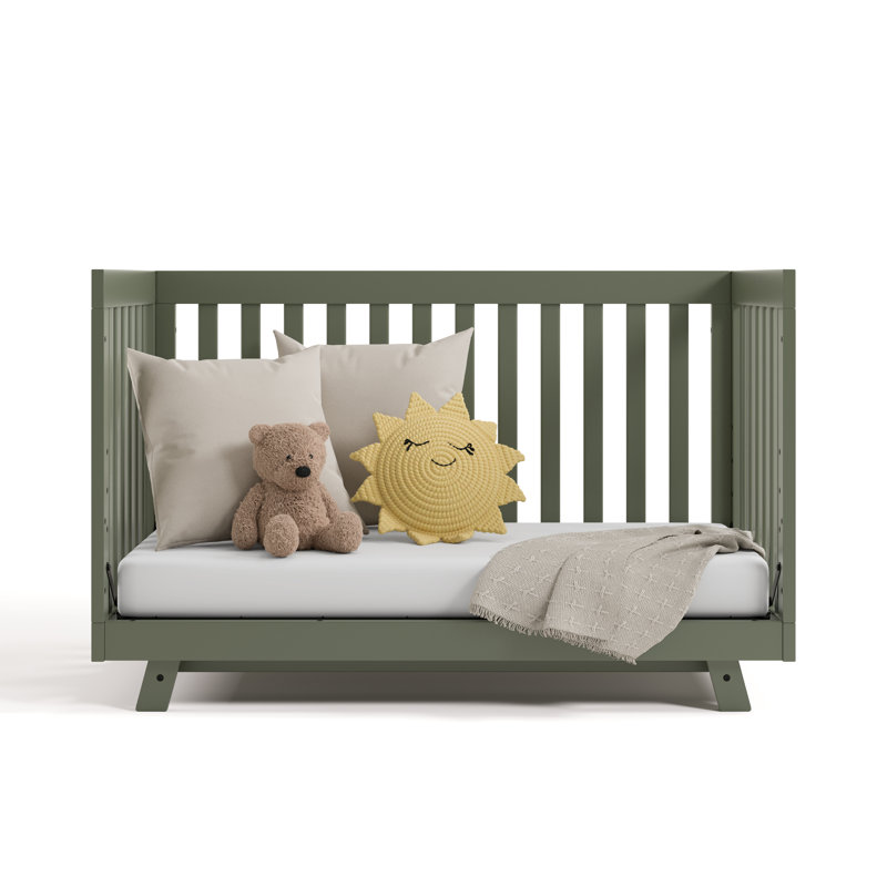 Lit de bébé convertible 3-en-1 Beckett, Olive, Lit à barreaux