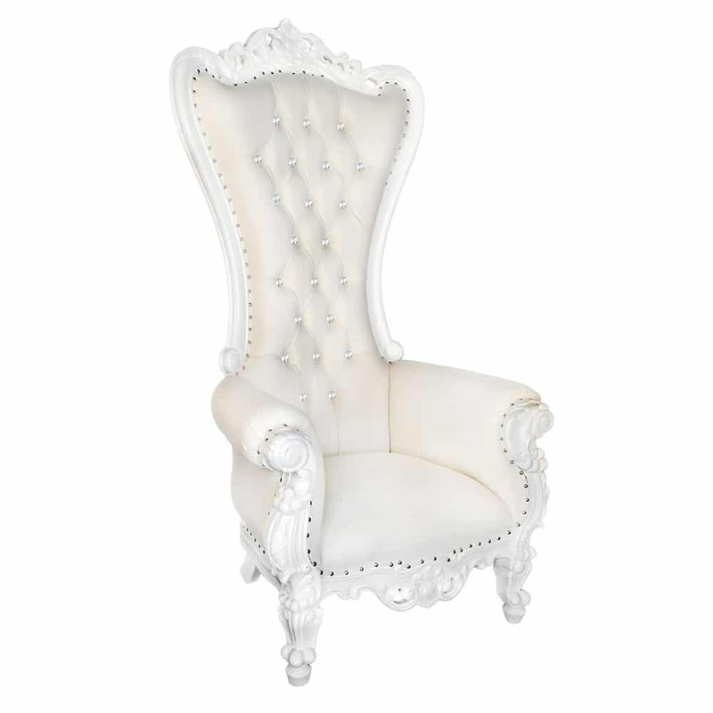 Jaqlyn Upholstered Armchair, Cream White 100% Polyester, White