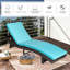 Chaise longue pliante en rotin Mahomet avec coussin blanc à 5 positions de dossier-939147766