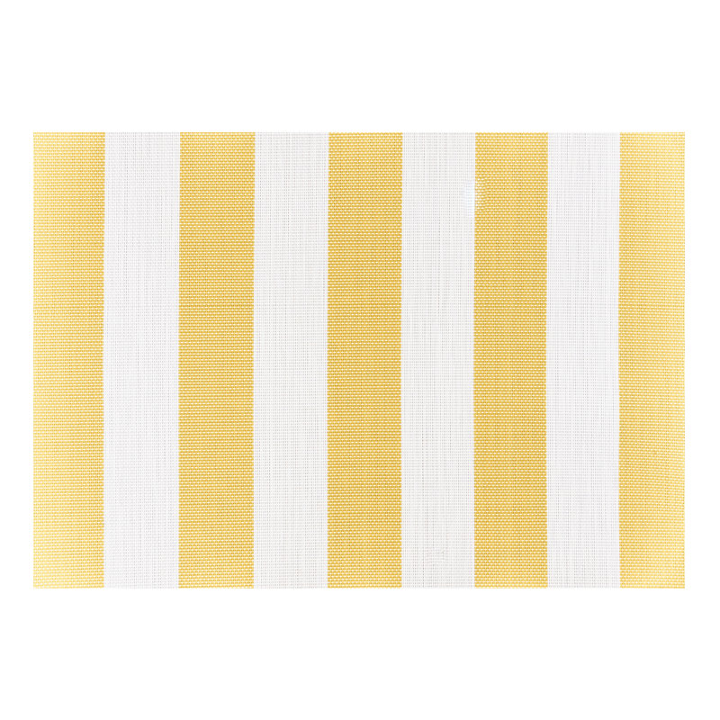 Cabana Polyester Striped Rectangle Placemat, Yellow