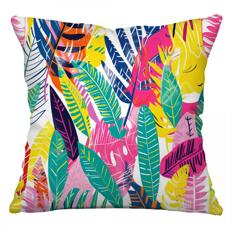Coussin Tropical, Carré 18 po