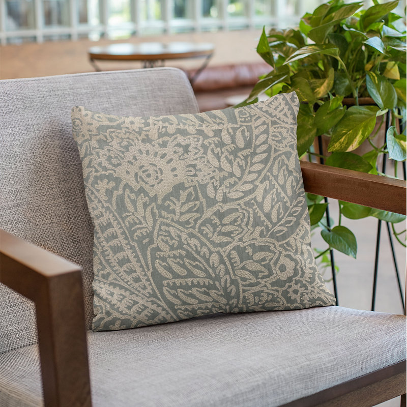 Festive Floral Reversible Throw Pillow, 24" x 24"