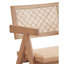 2 fauteuils en beige naturel - pieds en bois massif avec dossier rembourré de style Mid-Century moderne pour la bière et 2 coussins confortables