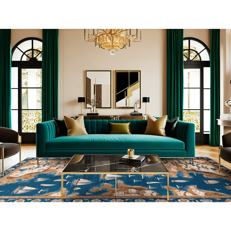  Tapis bord de mer lavable, Tapis de couloir 2 pi x 5 pi