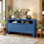 Buffet 60 pouces en placage de frêne moderne avec 3 portes, 3 tiroirs et une grande armoire de rangement pour le salon ou la salle à manger-2009483184