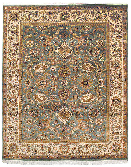 Tapis en laine noué à la main Dynasty, Rectangle 8 pi x 10 pi