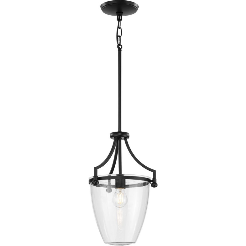 Luminaire suspendu simple à 1 lumière Aarren, H 83 po x l 9,44 po x P 9,44 po