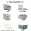 Édredon 12 pièces en sarcelle pour lit très grand avec draps en coton. Comprend un édredon, 2 taies décoratives, des coussins décoratifs Euro, 1 jupe, un drap-housse et des taies d'oreiller plates. Revers 100% microfibre, rembourrage. 200Tc-128745152-128745156