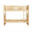 Lit superposé simple au-dessus de simple en bois massif, style transitionnel pour chambre de jeunes avec rangement sous le lit