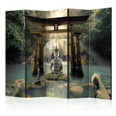 225cm W x 172cm H 5 - Panel One Sided Room Divider Folding Room Divider