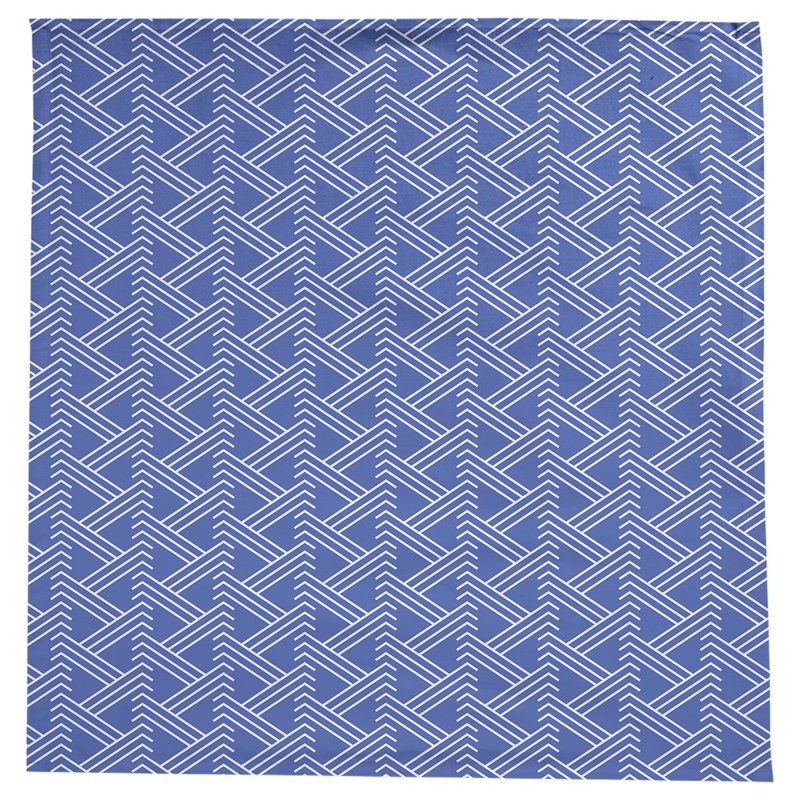 Classic Zig Zag Tablecloth, Blue/White