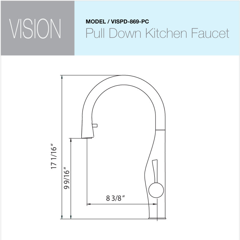 Houzer Vision Pull Down Kitchen Faucet, null