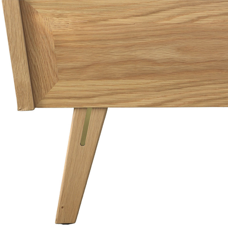 Lit en bois avec tête de lit, Grand