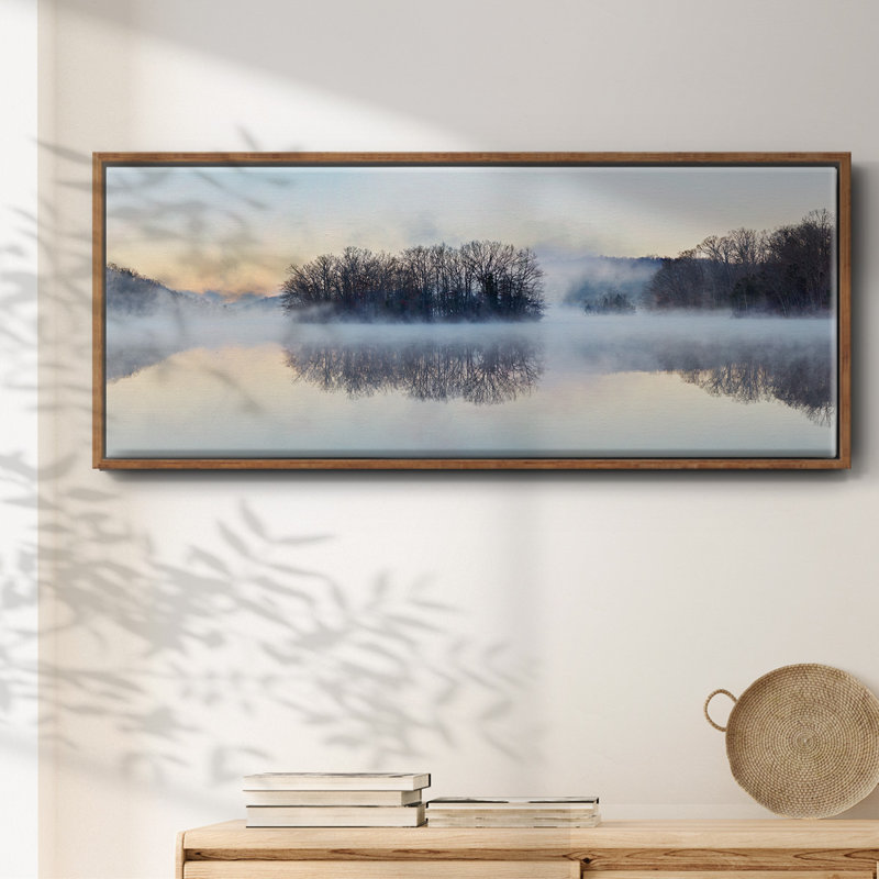 Scène sur l'eau - toile encadrée, H 20 po x l 50 po