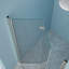 Porte de douche pliante l 30 po x H 72 po - entrée en verre trempé, espace, espace réglable pour accéder à la salle de bain