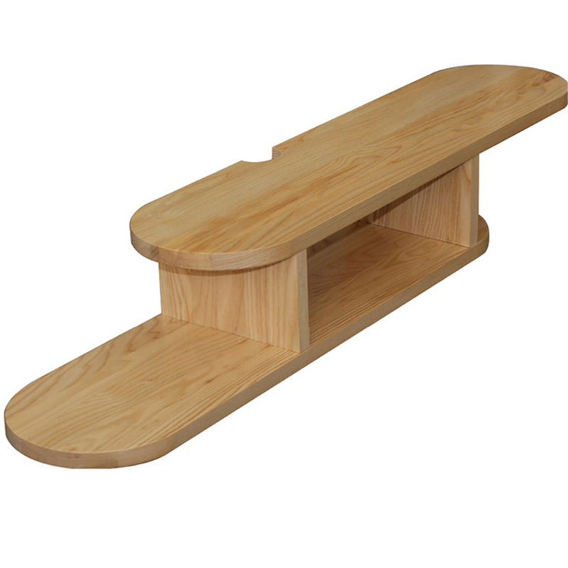 Étagère murale flottante asymétrique en bois massif clair naturel pour chambre, salle de bain, cuisine, salon
