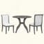 Ensemble de table de salle à manger: table ronde + 2 chaises - ensemble de cuisine traditionnel en bois massif avec plateau de table incrusté, pieds courbés élégants pour la salle à manger-56795805-56795800