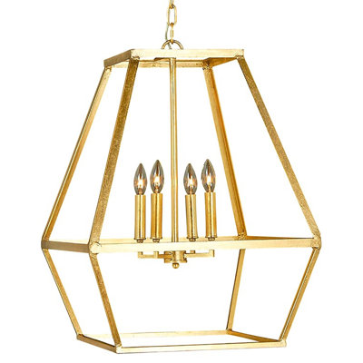 Lustre géométrique à 4 lumières Parisian