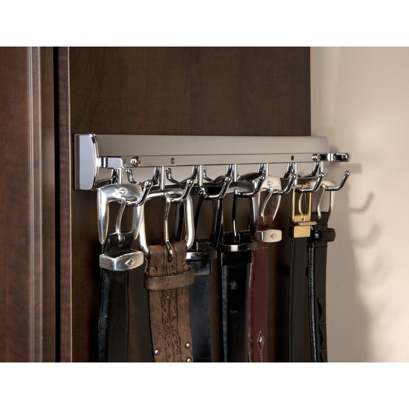 Support de rangement pour ceinture, cravate et écharpe 14 po Rev-A-Shelf, Nickel, H 2,19 po x l 13,46 po x P 2,13 po