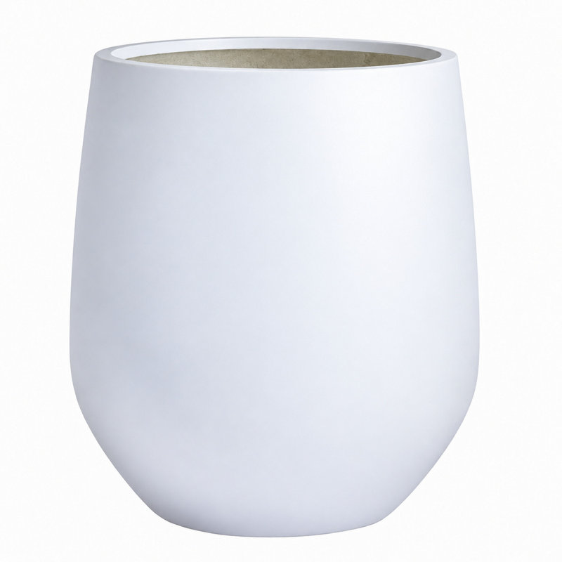 Pot de fleurs Dorlis Fiberstone, H 16,5 po x l 15 po x P 15 po, Blanc